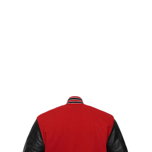 Blouson aviateur universitaire en laine personnalisé 2025 pour hommes Chenille Works Casual Print Plain Sheep Winter Button Leather Plus Size Letter - Product Image 2