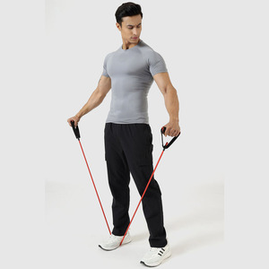 T-shirt de compression 90% polyester 10% Spandx Logo personnalisé entraînement basket-ball Football entraînement porter T-shirt de sport vêtements de gymnastique - Product Image 2