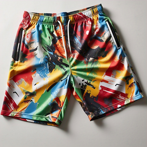 กางเกงขาสั้นพิมพ์ลายสำหรับผู้ชายกางเกงขาสั้นชายหาดว่ายน้ำแบบซับลิเมชันสำหรับใส่วิ่งเล่นกีฬาสำหรับผู้ชาย - Product Image 2