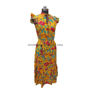 Vestido Midi Largo de Playa, Hecho a Mano, Moderno, Ecológico, Transpirable, con Cuello Halter, Manga Corta, Ajustado, para Fiestas de Verano, Casual, Natural - Product Image 2