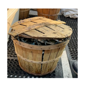 Panier en bois de stockage durable de panier de crabe avec des poignées et couvercle pour tenir des fruits de mer - Product Image 4