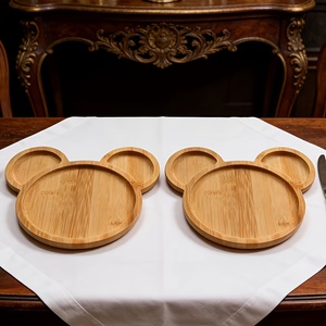 Plateau de service en bois <span class=keywords><strong>Mickey</strong></span> Mouse pour enfants, assiettes en forme d'ours, <span class=keywords><strong>assiette</strong></span> en bois de teck, <span class=keywords><strong>assiette</strong></span> personnalisée en forme d'animal pour servir des collations et décorer - Product Image 4