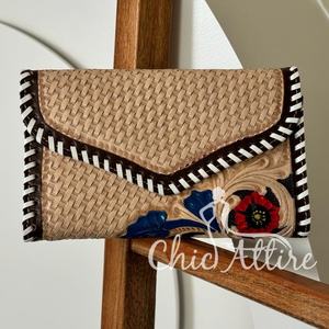 เคสคลัทช์หนังสไตล์ตะวันตกสำหรับผู้หญิงกระเป๋าสตางค์ดีไซน์ใหม่มีสไตล์ - Product Image 1