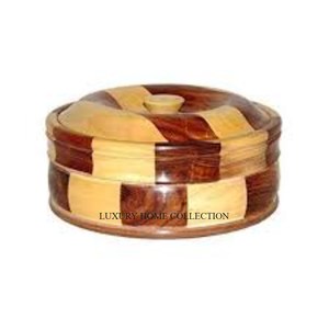 Casserole élégante en bois et en métal cuivré avec couvercle hermétique et finition antirouille durable - Product Image 4