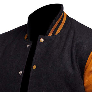 2026 Custom New Men Wool Body Leather Sleeves Embroidered Chenille <b>Patches</b> Varsity CollegeBaseballjacket for men - Product Image 4