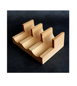 Nouveaux produits Porte-tacos en bois pour ustensiles de cuisine et restaurants Plats Articles look unique de qualité supérieure - Product Image 2