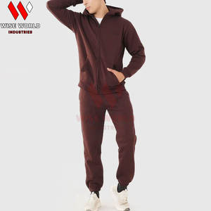 Ensemble de survêtement en coton respirant uni de couleur café pour hommes, 2 pièces, jogging athlétique, vêtements de sport décontractés unisexes pour adultes - Product Image 2