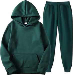 Ensemble de survêtements 2 pièces en coton polaire épais et de qualité supérieure pour hommes Tendance pour femmes - Product Image 1