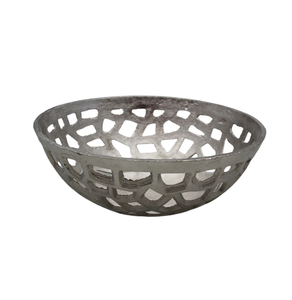 Cuenco redondo de aluminio fundido para servir, cuenco para servir de diseño clásico con acabado de níquel en bruto para cocina y mesa - Product Image 4