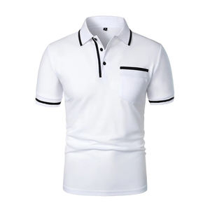 Prix de gros Design personnalisé Polo uni de haute qualité pour hommes Polo décontracté avec logo brodé intelligent - Product Image 1
