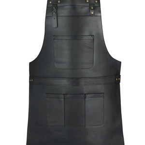Tabliers en cuir résistants de qualité de la meilleure qualité pour la cuisine/tabliers réglables faits professionnels en cuir de vachette - Product Image 2