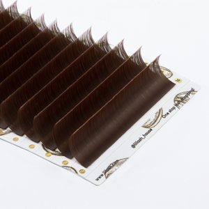 Pestañas Marrón Oscuro Mate, Pestañas de Volumen Ruso Mixto, Pestañas Marrón Mate al por Mayor con Caja con Logotipo Personalizado - Product Image 5