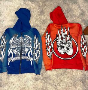 Vente en gros de sweats à capuche avec logo personnalisé en coton polyester brodé avec logo personnalisé sweat à capuche zippé manteaux à capuche - Product Image 1