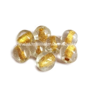 12 cuentas de vidrio de Murano, cuentas de cristal de Murano, cuentas de piedra de Río tibetano Dzi de 35mm (5) -Negro - Product Image 2