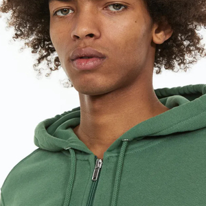 Nueva Llegada, Sudadera con Capucha Corta Personalizada de Estilo Urbano para Hombre, Sudadera con Capucha Informal de Corte Holgado con Cierre y Estampado Personalizado - Product Image 4