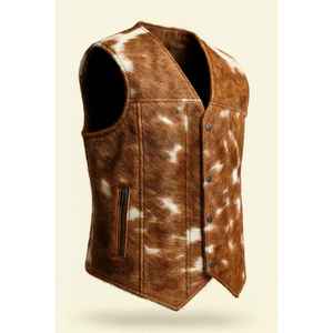 Gilet en cuir de vachette de qualité supérieure pour la moto et les courses automobiles, robuste et intemporel - Product Image 2