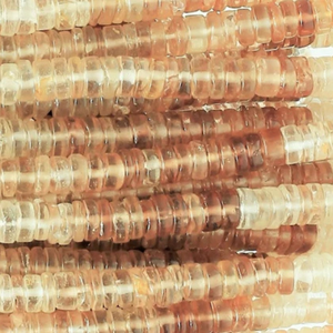 Perles de topaze impériale naturelle, teintées, lisses, en forme de pneu, 6-9 mm, perles de topaze brune taillées en roue, perles Heishi, bijoux - Product Image 5