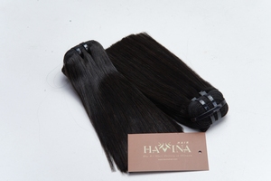 Havinahair มัดผมสีดำ6นิ้วสำหรับผู้หญิงผิวดำแพ็คแบบกำหนดเองคุณภาพสูงไม่พันกัน - Product Image 5