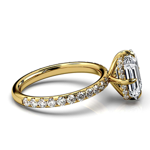 Igi แหวนหมั้นคริสมาสต์ประดับเพชร14K สีทองแบบซ่อนสำหรับปาร์ตี้มาตรฐาน VS1 1กะรัตมรกต - Product Image 6