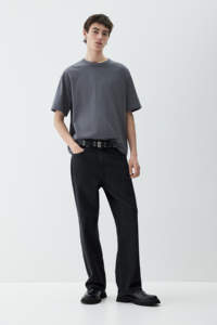 เสื้อเจอร์ซีย์ผ้าฝ้าย100% น้ำหนักมาก320กรัมระบายอากาศได้ดีเสื้อยืดทางการสีเทาดำเรียบว่างเปล่าฤดูร้อน - Product Image 2