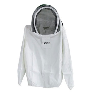 Chaqueta de seguridad de apicultura ventilada blanca de 3 capas unisex de fabricante profesional con características de protección - Product Image 1