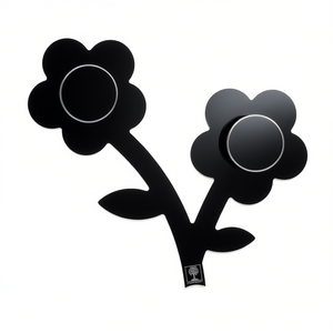 APPENDIFIORE Perchero de pared de metacrilato negro con ganchos y colgador de ropa de Foppapedretti - Product Image 2