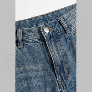 Jeans baggy pour homme, pantalon en denim à jambes larges délavé, pantalon décontracté à coupe ample, streetwear, meilleurs prix, couleur personnalisée, vente en gros - Product Image 4
