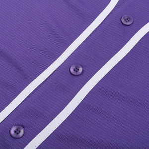 Maillot de baseball chemise d'équipe athlétique boutonné à manches courtes maille respirante vêtements de sport décontractés uniforme d'entraînement haut confortable - Product Image 4