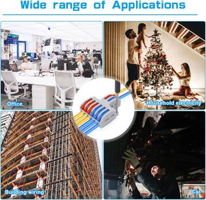 <span class=keywords><strong>2</strong></span> 6 レバーコンパクトアルミ合金ワイヤコネクタバット端子ブロックスプライス配線プッシュイン自動車用ケーブルコネクタ28-12 AWG - Product Image 5