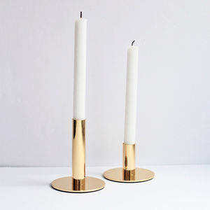 Candelabro de Metal Color Oro Rosa para Velas Cónicas - Product Image 6