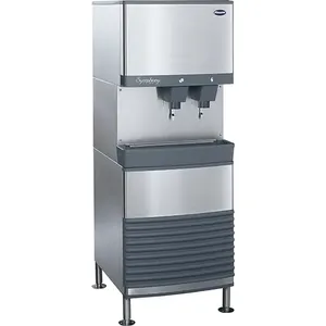 Follett 110FB414A-L Symphony Plus 425lb Freestanding Electric Ice & Water Dispenser <b>Top</b> <b>Load</b> Stainless Steel Housing - Product Image 1
