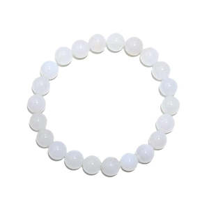 100% Natural Blue Lace Agate 8 mm Beaded Round <b>Bracelet</b> 7 Inches <b>Ball</b>-shaped for Gift - Product Image 4
