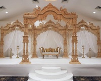 Mandap Pernikahan Tradisional Haveli Modern Elegan Vintage Berbingkai Fiberglass Ukuran dan Warna Dapat Disesuaikan Dapat Dilepas Mudah Dirakit Hindu