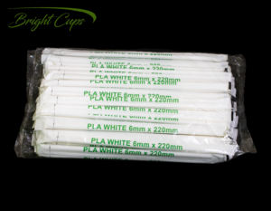 Paille PLA Blanc 6mm x 220mm - Product Image 2