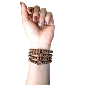 Calidad 100% Pure Yoga Agarwood Angel Pulseras religiosas con 108 cuentas Mimbre Artesanía Madera Hombres/Mujeres Hecho en Vietnam - Product Image 1