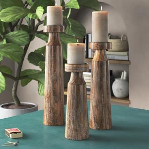 Nouveau bougeoir en bois au design moderne Bougeoir en bois à thème différent de meilleure qualité pour l'occasion de Noël - Product Image 2