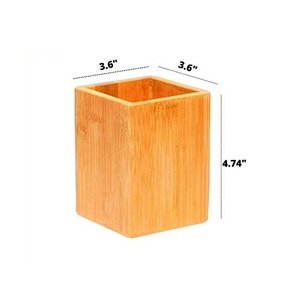 Carte de visite en bois fait à la main et porte-stylo pour organisateur de bureau taille personnalisée et forme carrée porte-stylo en bois pour la maison - Product Image 4