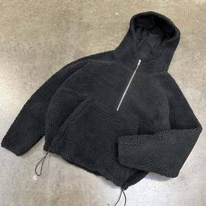 Sudadera con Capucha Sherpa con Cremallera Unisex al por Mayor, 100% Algodón, Sudadera de Forro Polar de Alta Calidad, Diseño Sólido de Invierno, Bolsillo Bordado - Product Image 5