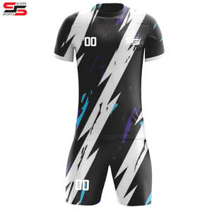 ชุดกีฬาเสื้อฟุตบอลผ้าโพลีเอสเตอร์สำหรับผู้ชายเสื้อฟุตบอลแขนสั้นพิมพ์ลาย100% - Product Image 6