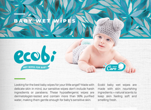 Toallitas húmedas para bebés de Material no tejido de calidad 100%, 80 toallitas limpiadoras suaves hipoalergénicas para la salud de la piel sensible del bebé - Product Image 6