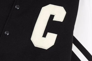 OEM Vêtements Automne Poches Inclinées Bouton Baseball Bomber Veste Avec Flocage Lettres Patched Color Block Varsity Veste pour Homme - Product Image 5