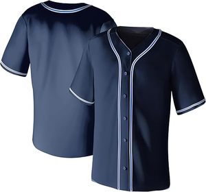 Maillot de baseball uni boutonné pour hommes, uniforme d'équipe de softball personnalisable avec vêtements de sport à manches courtes de style hip-hop - Product Image 5