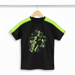 Boys' Casual Summer Performance <b>T</b>-<b>Shirt</b> <b>Ski</b> Character Design | Active Wear for Training Outdoor Play 100% Polyester Jersey - Product Image 1