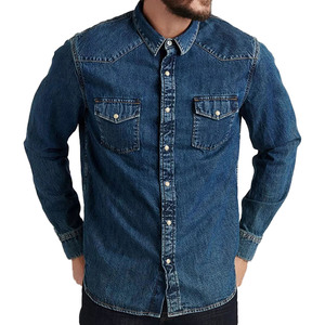 Camisa Vaquera de Motociclista para Hombre, Diseño Exclusivo, Hecha a Medida, Cuello Alto, Material de Poliéster Ligero, Ropa Nueva - Product Image 3