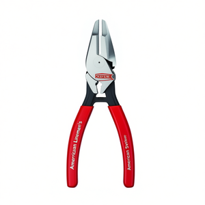 Knipex American <b>Style</b> Lineman's Pliers Black Atramentized Handle with Multi-Component Grips Wire Crimpers with Polished <b>Head</b> - Product Image 2