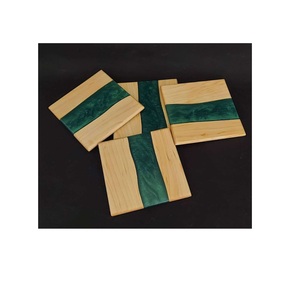 Resin & Wood Customizable High Quality Resin for Home and Office Uses Customized Acacia Wood <b>Epoxy</b> Resin coaster - Product Image 1