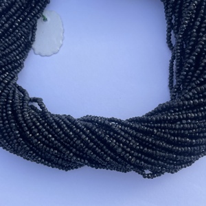 Cuentas Redondas Facetadas de Turmalina Negra Natural de 3mm 4mm, Hechas a Mano, con Certificación IGI, para Creación de Joyas, Fabricación de Joyas Semipreciosas - Product Image 2