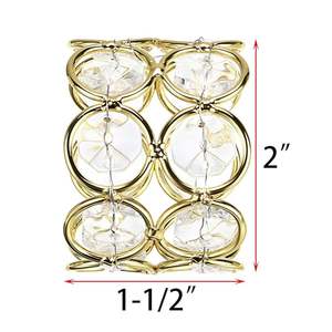 Maaz Collection Luxury <b>Gold</b> Crystal Napkin Rings Elegant Wedding Party Dining Accessories Stone Material Table Setting Holders - Product Image 5