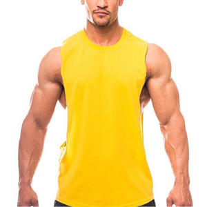 Camiseta Deportiva de Tirantes para Hombre, 90% Algodón, 10% Poliéster, para Gimnasio, Deporte, Culturismo, Oferta - Product Image 4