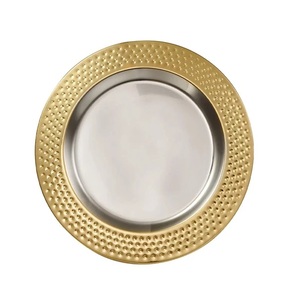 Assiettes de chargeur dorées de forme carrée avec couleur et tailles personnalisées pour hôtels et décoration de table à la maison 12 pouces - Product Image 4